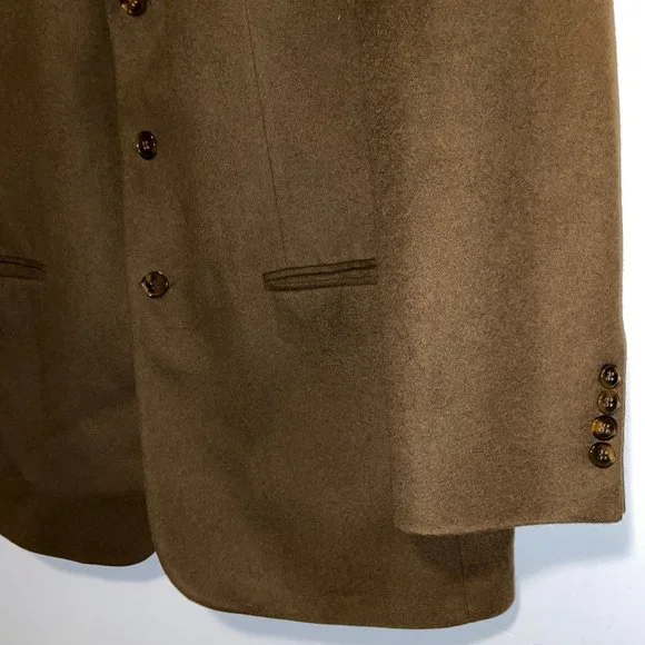 Vintage Bill Blass For Marshal Fields 100% Cashmere Mens Brown Blazer 42 Short - Picture 2 of 8